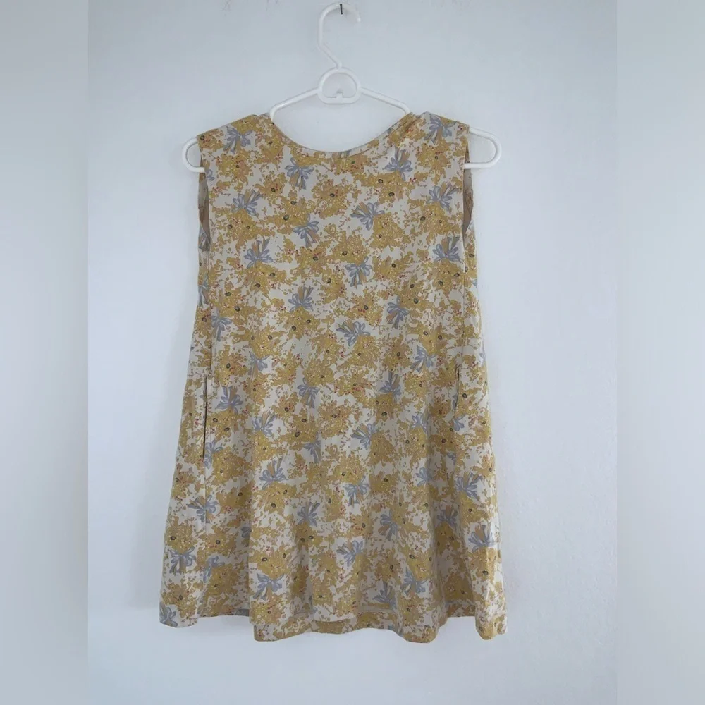 Uniqlo Kids Floral Bow Sleeveless Tunic Dress With Pockets